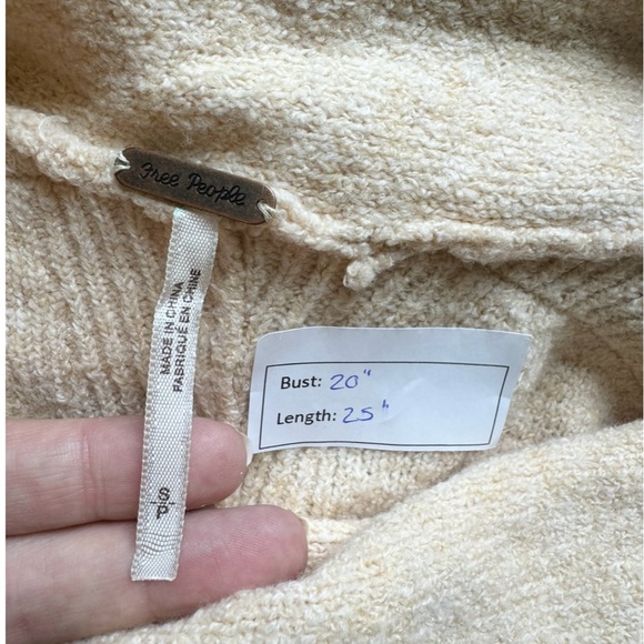 FREE PEOPLE - Strawberry Fields Cream Sweater - Picture 7 of 7